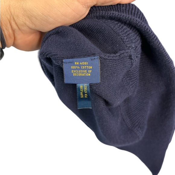 Polo Ralph Lauren men’s blue cotton crewneck classic sweater size XL - Picture 5 of 5
